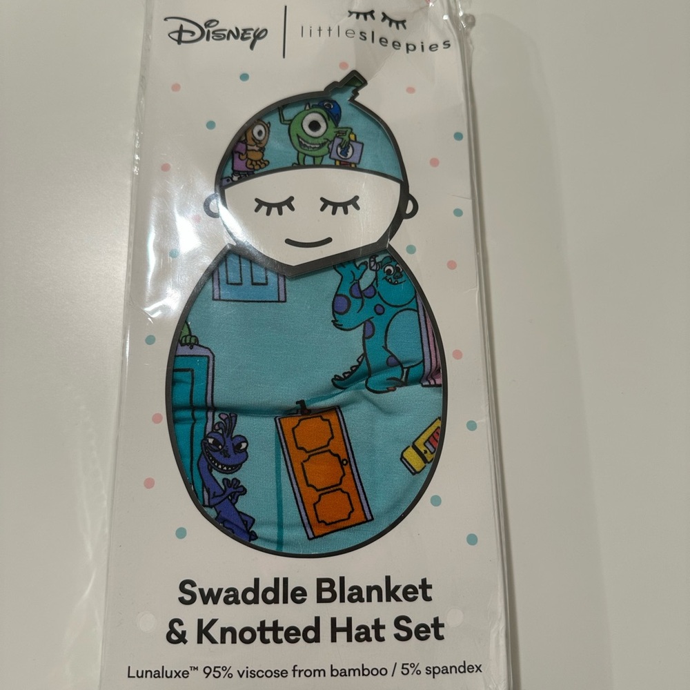 Little Sleepies Monsters Inc Swaddle w/ hat